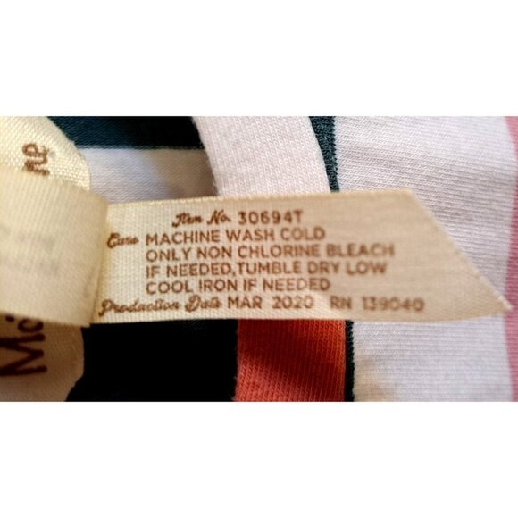 Matilda Jane Women's Darling Day S Multicolor Striped Sleeveless Peplum Tunic - Picture 4 of 5